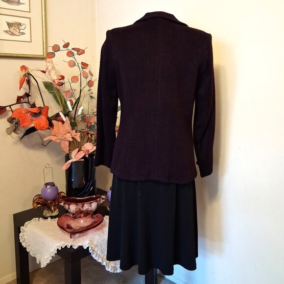 NWT Comfy Lined Purple Blazer Jacket Spring Fall Winter Jackets Tag Size M - Picture 6 of 13